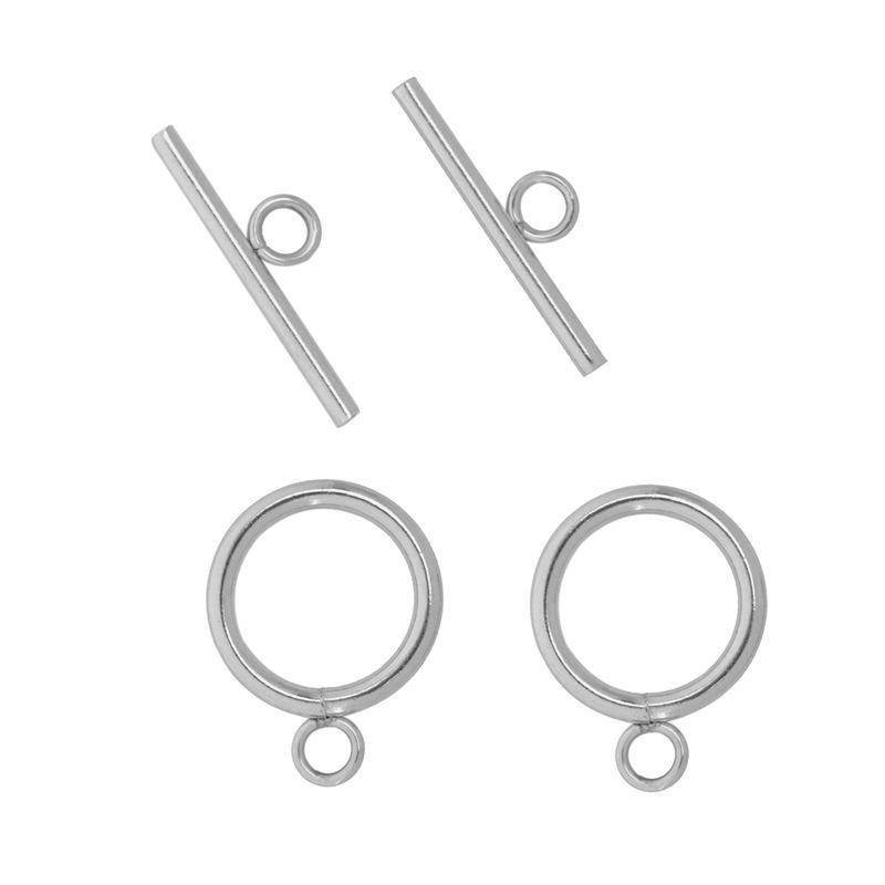 NANA High Quality Stainless Steel Gold Plated Bracelets Accessories,18k Gold Plated OT Toggle Clasps T18MM+O14MM