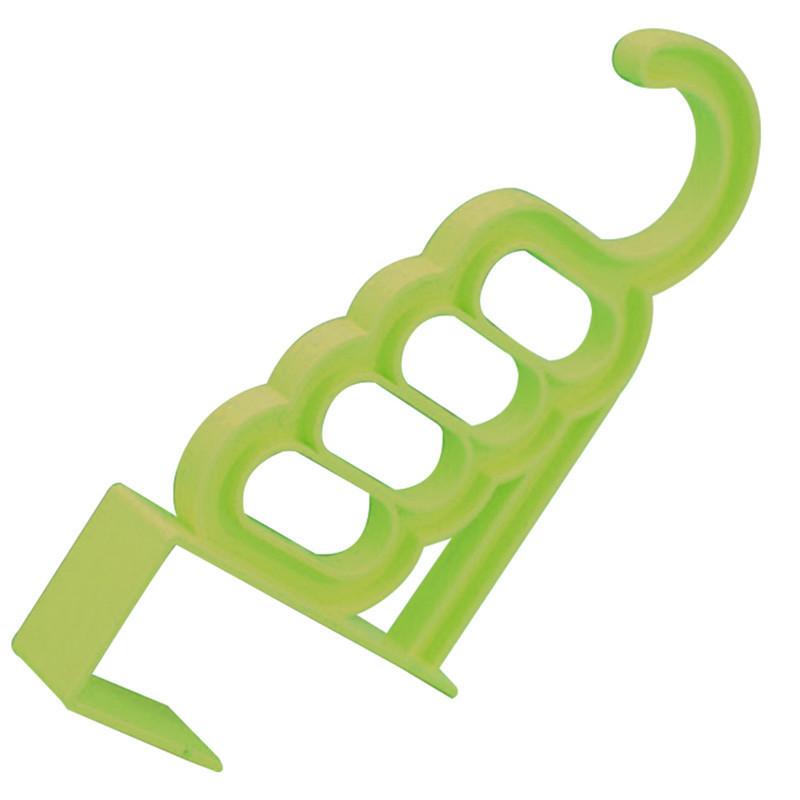 1 шт., складная вешалка для одежды, многофункциональная сушилка для хранения, 5 отверстий, стеллаж для хранения на двери ванной комнаты, аксессуары для дома зелёный