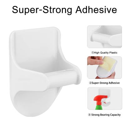 4Pcs Spray Bottle Holder Wall Mount Spray Bottle Hanger Self-Adhesive Atomizing Bottle Storage Rack Wall Holder for Home Organizer