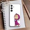 Cute Masha and the Bears Phone Case For Samsung Galaxy A73,A21s,A22,A31,A52,A53,A71,A41Soft Black Shell