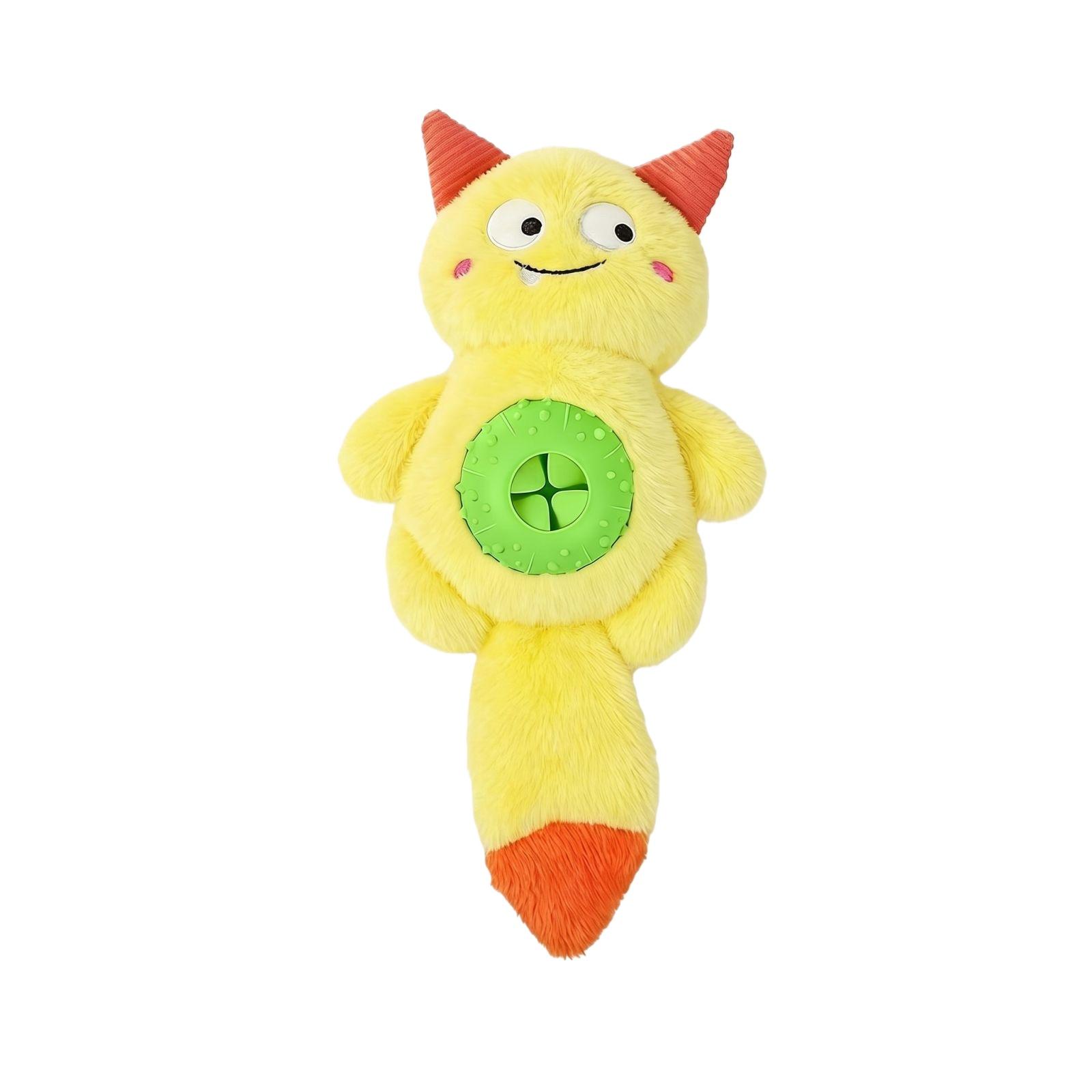 

Dog Hiding Food, Sound Making Toy, Small Plush, Resistant, Teeth Grinding, Leakage Food, Puzzle Solving, And Boredom Relief One Size жовтий