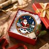 Educational Art Supplies Christmas Ornament DIY Coloring Kit Wooden Kit with Stand Paint Parent Child Craft Activities Strip And Brushes,