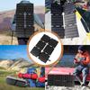 30W ETFE Foldable Solar Charger Waterproof Power Bank with USB Ports for Outdoor Camping Hiking Emergency Power Station
