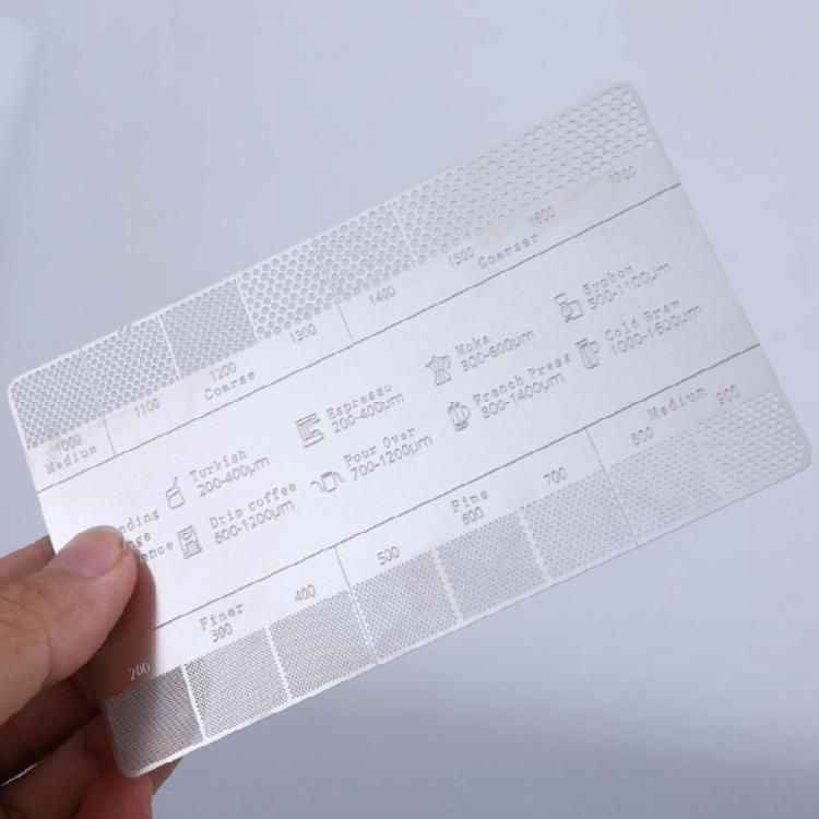 Coffee Powder Grinding Thickness Reference Comparison Card Grinder Grinding Powder Thickness Comparison Scale for Coffee