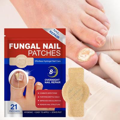 21PCS  Nail Care Patches Nail Repair Patches Restore Healthy Appearance Toenail Sticker Professional Wrap For Pedicure Prep