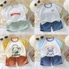 Sommer Cartoon Hoodie und Shorts Set für Kinder aus weicher Baumwolle