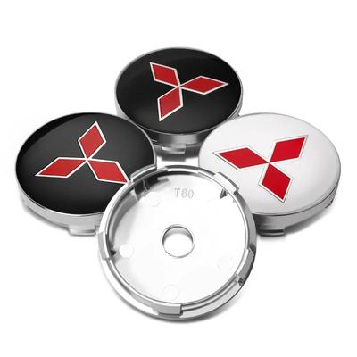 4 szt. 56 mm + 60 mm Nakładki na środek piasty koła samochodowego Osłona felgi Naklejki z emblematem Do Pajero Asx Lancer Outlander 3 l200 Akcesoria