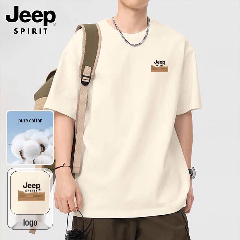 

JEEP SPIRIT Men s Heavyweight Cotton Short Sleeve T-Shirt XL