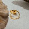  Creative Stainless Steel Geometric Line Open Ring Fashion Waterproof Unusual Trendy Textured Jewelry 2025