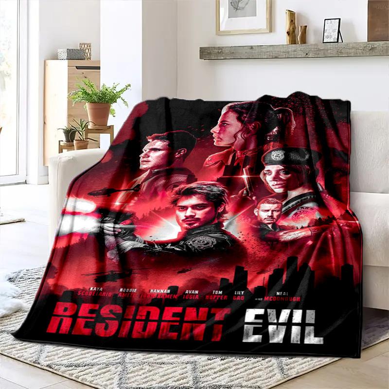 The Sci-fi Game Resident Evil Features the Umbrella Corporation Blanket a Soft Home Furnishing Nap Decoration a Warm Sherpa Blanket for All Seasons U1