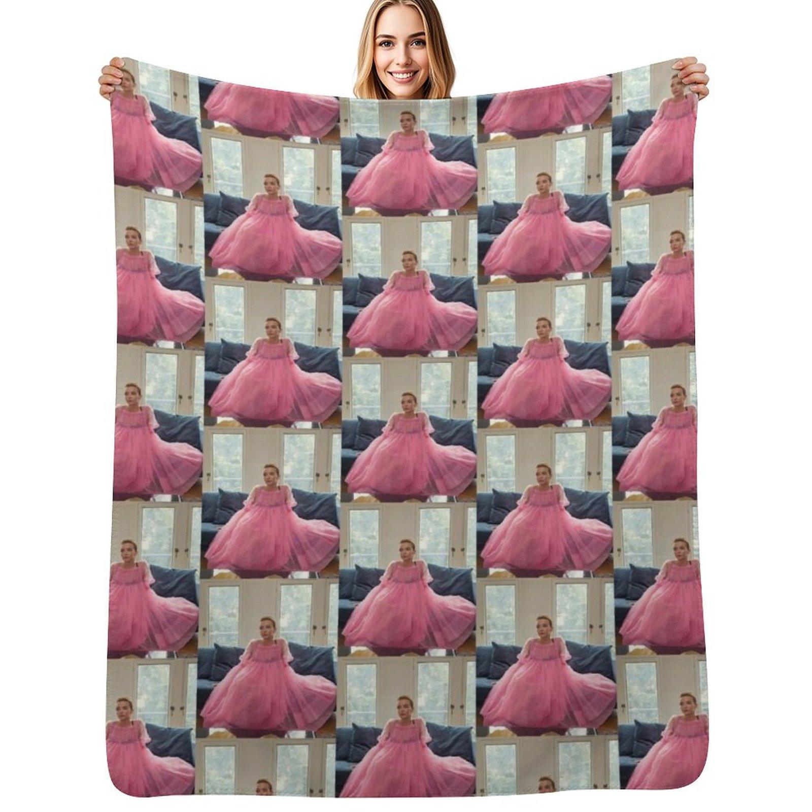 Villanelle Killing Eve Throw Blanket Soft Bedroom Blanket for Night Sleeping Size: 75*100cm, Weight: 230 GSM