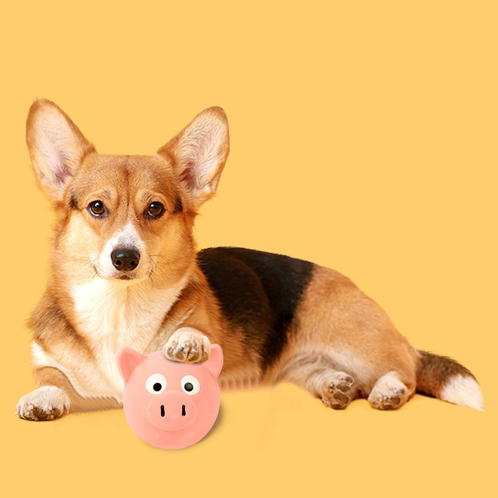 Squeaky Dog Toys Soft Latex Dog Toy With Monkey Pig Chew Toy Squeaky For Teeth Cleaning Material Comfortable Hot Dog H (Pink,One Size) розовый