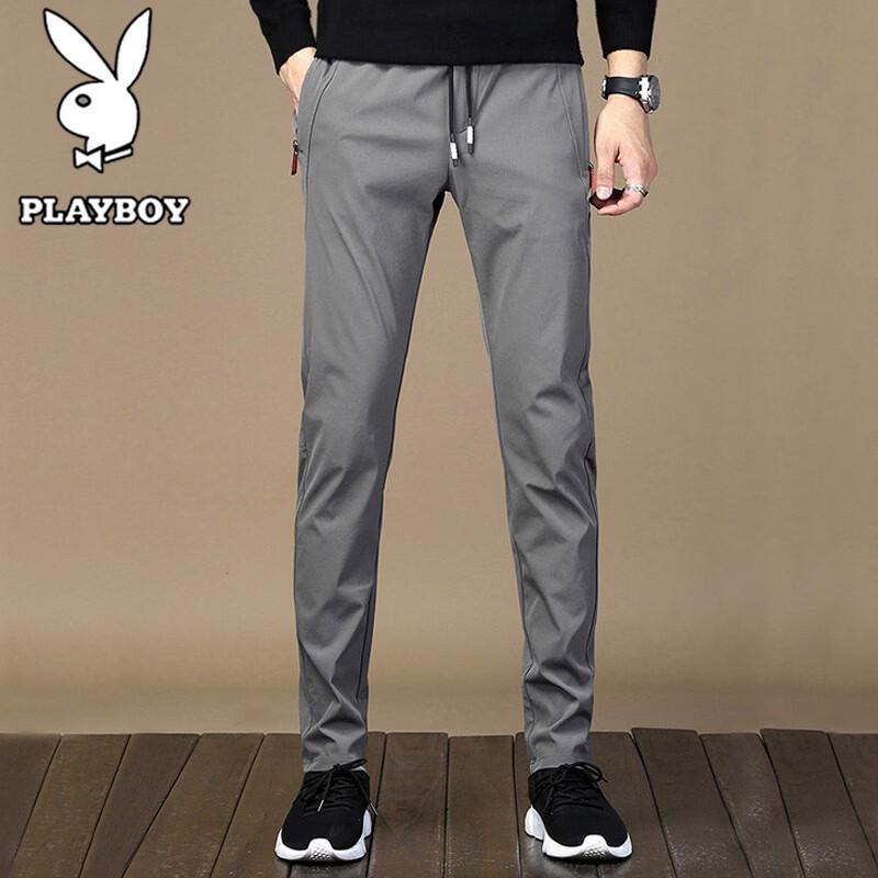 PLAYBOY Men s Slim Fit Casual Straight Leg Pants 28