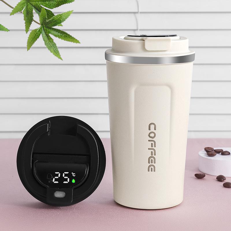 Gradient Color Smart Stainless Steel Travel Thermos Cup for Car – Portable and Stylish Water Cup for Women