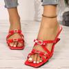 Ontwerp Dames Hoge Hak Sandalen Zomer Vierkante Hakken Antislip Feest Schoenen Vrouw Comfortabele Platform Sandalen Zapatos De Mujer