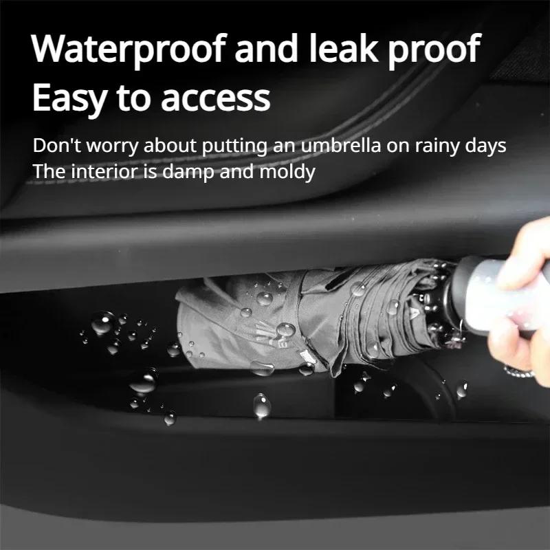 Car Door Side Storage Box For Tesla Model X Waterproof TPE Gate Slot Anti Dirty Storage Organizer Tidying Interior Accessories