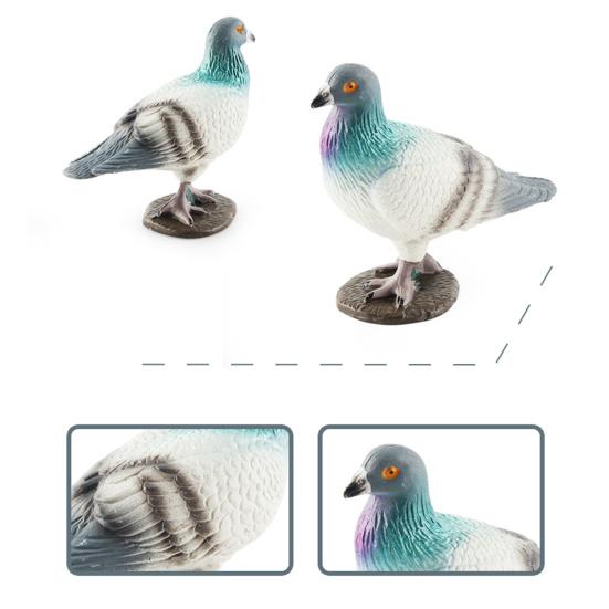 Feather Animal Model Simulated Magpie Pigeon Cuckoo Blue Wren Rusty-breasted Tit Solid Model Ornament PVC Bird Statue Figurine Desktop Decoration