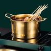 Double Handle Noodle Cooker Stainless Steel Soup Cooking Pot Saucepan Korean Ramen Pot  Porridge