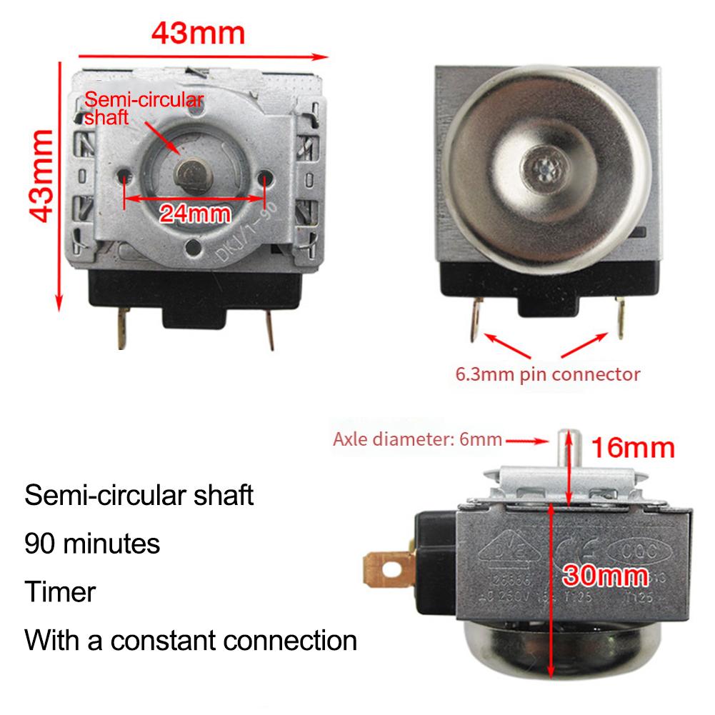 Timer with Mechanical Bell Switch for Electric Pressure Cookers Ovens and Rice Cookers Adjustable 60 120 Minutes Duration
