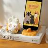 Cute Cartoon Cat Little Bear Desktop Ornaments Phone Stand Creative Desk Decor for Office Home Kawaii Cat Glasses Storage Holder