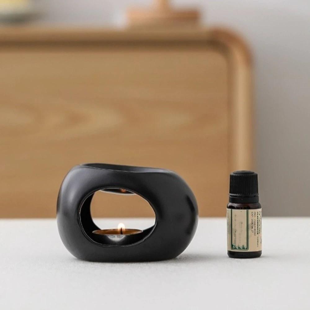 Minimalist Essential Oil Burner Ceramic Aromatherapy Burner Candle Heating Holder  Yoga Studio