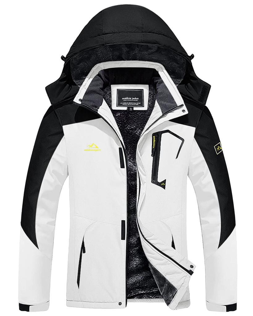TACVASEN Outdoor Shell Winter Mountain Outdoor Cold Weather XL Women's Jacket, Water-Repellent, Parka, Sweat-Wicking, Hooded, Wear, Coat, Black,