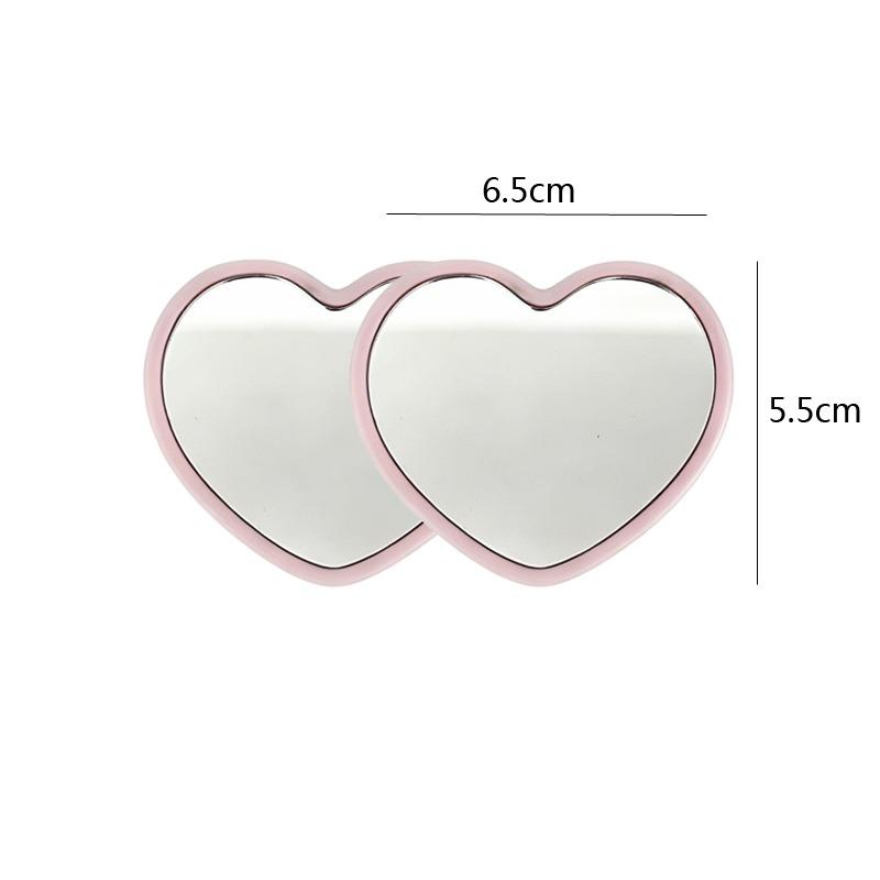 Mini Cute Love Makeup Mirror Party Gift Portable 5.5x6.5cm Pocket Mirror Kawaii Heart-shaped Mirror for Ladies Princesses Party