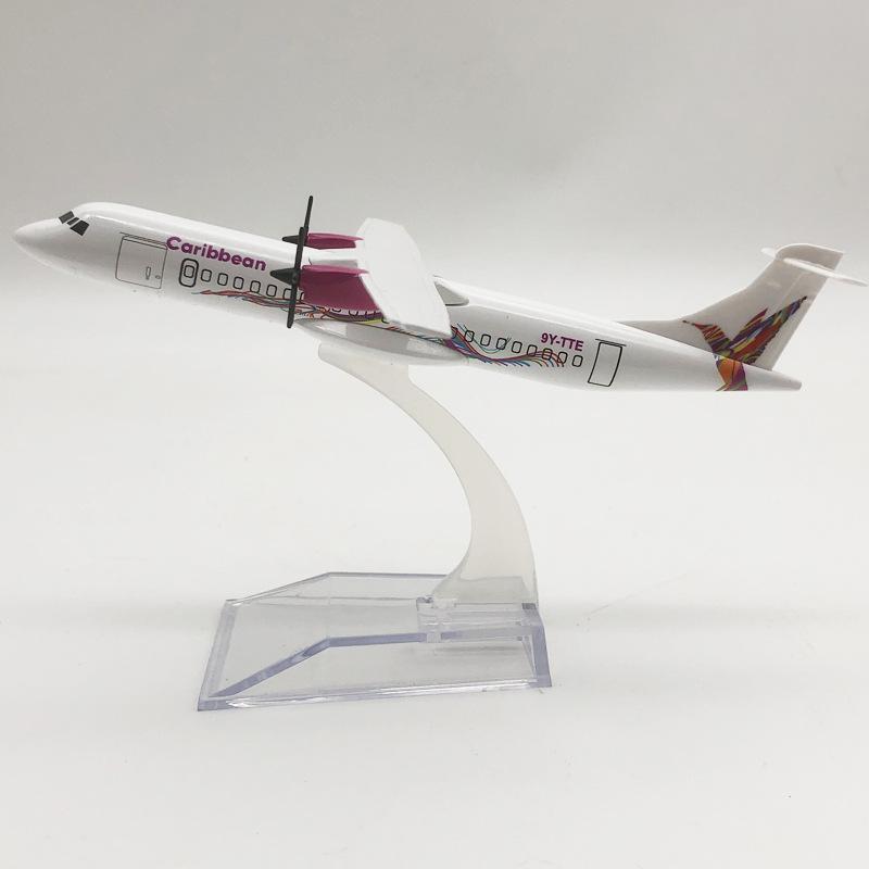 

16 см Модель самолета из сплава Карибский ATR Коллекционный с шасси Детская игрушка Подарок