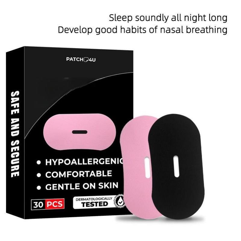 

30PCS Black Closed Sticker Anti-snoring Sticker Children Adult Sleeping Anti-Open Mouth Breathing Anti-snoring Oval Closed Sticker Random Colors