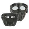 Scary Full Face Skull Mask (black) With Glasses For Hallowee