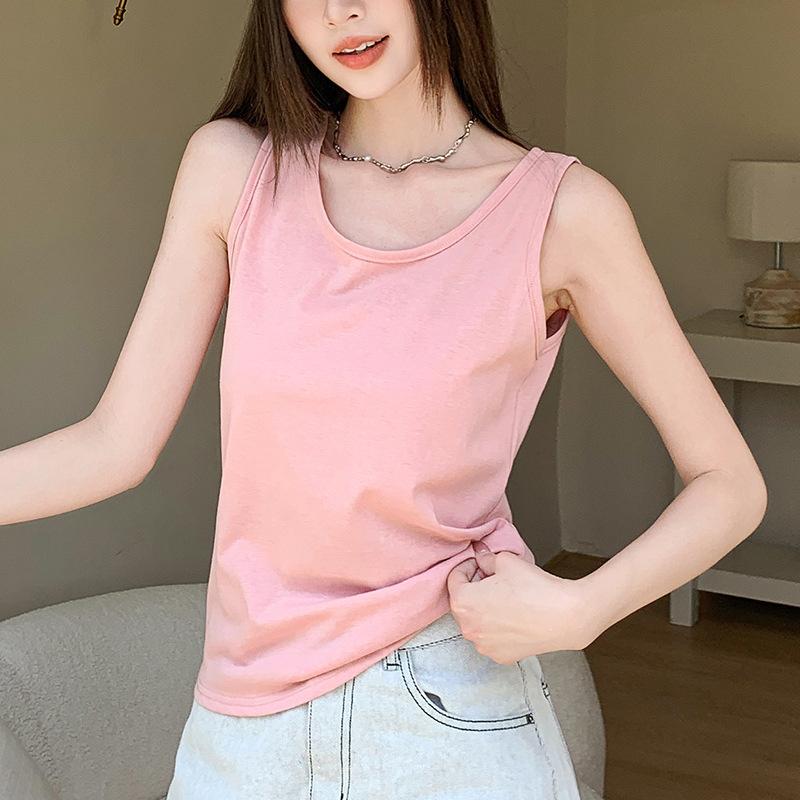 New Summer Styles Women's Spaghetti-Strap Tank Tops Women's Round-Neck Sleeveless Tops Women's Casual T-Shirts Women's Tank Top