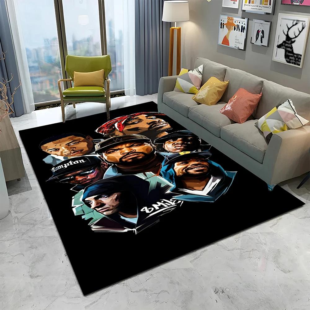 Legend Star Hip Hop Rapper Art Carpet Rug for Home Living Room Bedroom Sofa Doormat Decor,kids Play Area Rug Non-slip Floor Mat