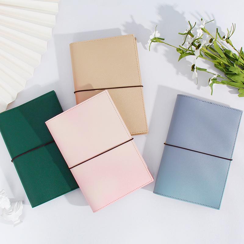 

«Компактный блокнот с ремешком из полиуретана»: «Свежий и простой стиль для студентов и путешественников» B6