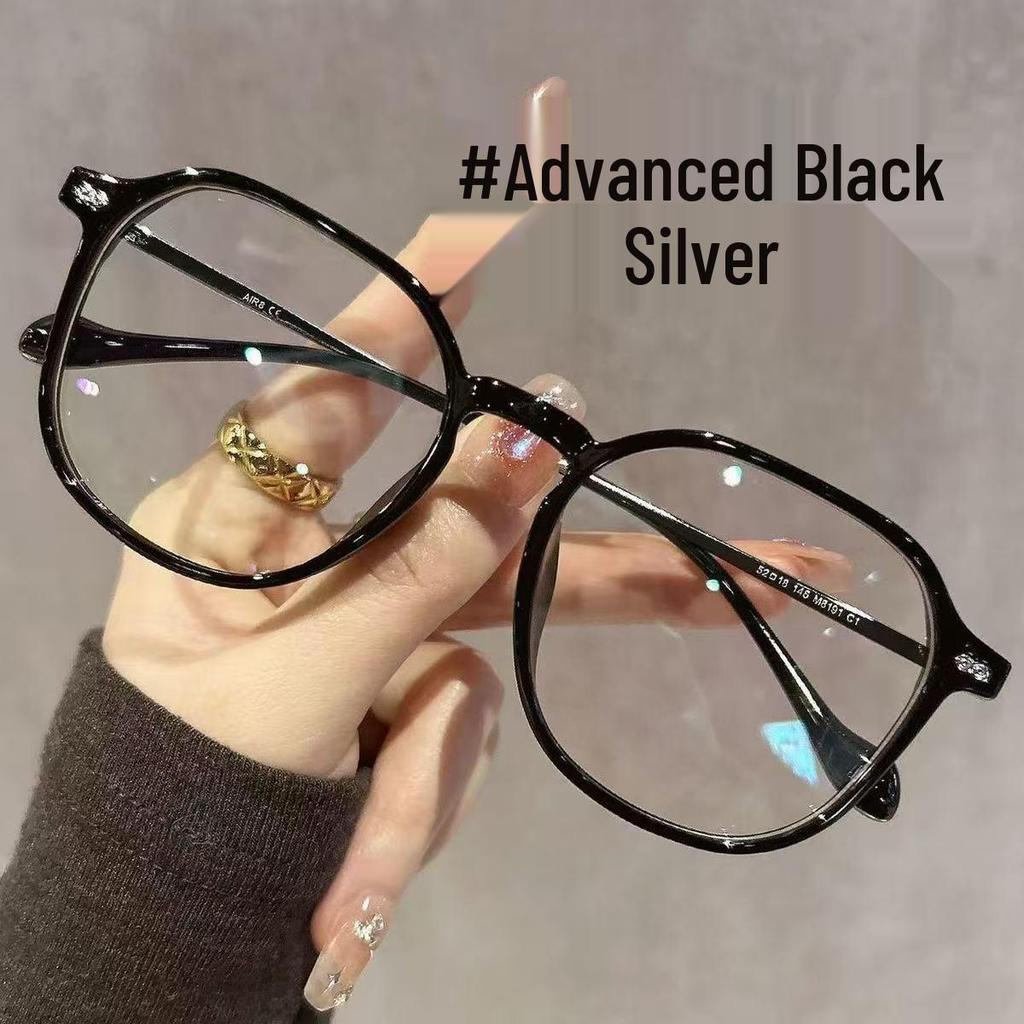 Trendy Women's Light-Changing Transparent Myopia Glasses with Slim Big Frame