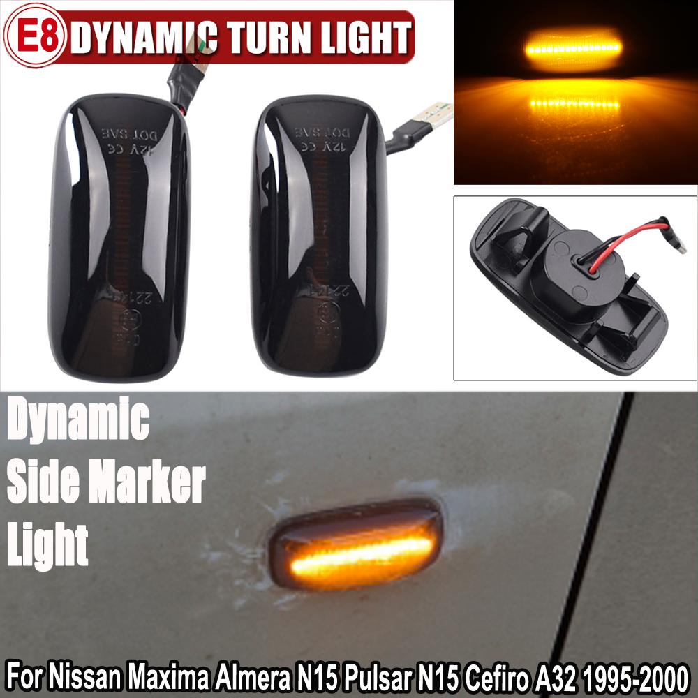 

2Pcs LED Side Marker Light Turn Signal Lamps for Nissan Skyline R34 Almera N15 N16 Pulsar Maxima QX Sunny G10 Primera P11 P12