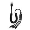 6A Super Fast Charging Retractable 3-in-1 Car Cable