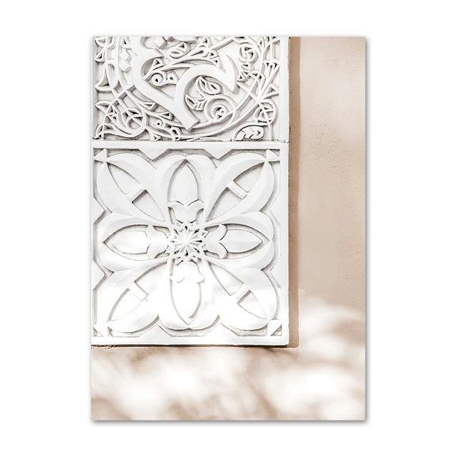 Liść palmowy różowy odcień złote drzwi muszla plażowa Nordic plakat ścienny na płótnie malarstwo ścienne drukowany obraz na wystrój salonu nieoprawione