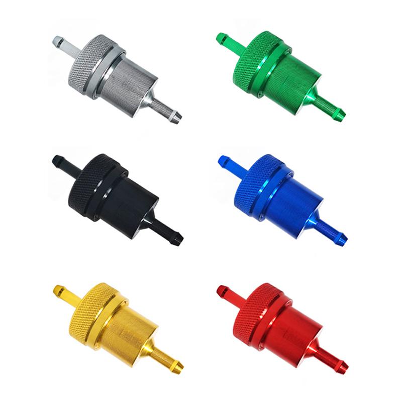 Motosiklet Evrensel Alüminyum Alaşımlı Kabuk Bakır Çekirdek Yağ Filtresi Dirt Pit Bike Benzin Hattı Yakıt Filtresi İçin Uygun