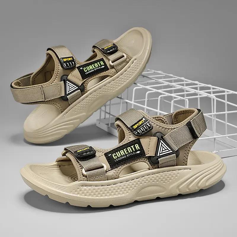 Značka Classic Pánské Sandály Léto Pravá Kůže Sandály Pánské Venkovní Ležérní Lehké Sandály Módní Pánské Tenisky Velikost 38-46