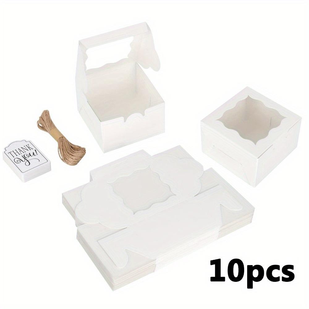 

10 шт. коробок для сладостей с окном, подарочная коробка с биркой и веревкой, крафт-бумага, красная подарочная упаковочная коробка для пасхальных свадеб, вечеринок, мыла своими руками 10pcs белый