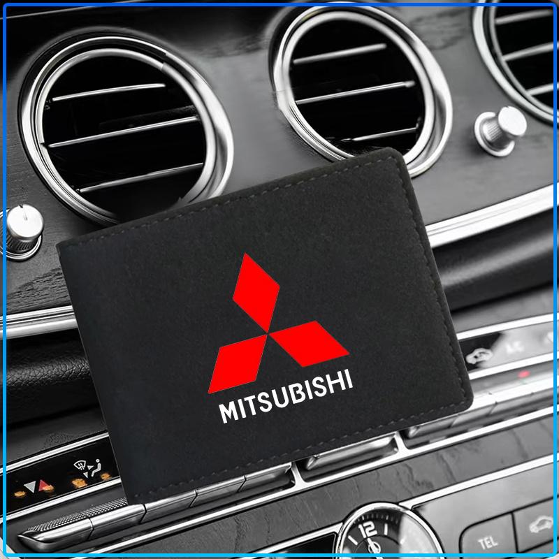 PU Leather Credit Card Case Car Driving Documents Protective Case For Mitsubishi Lancer Lancer ASX Outlander 2 3 Pajero Mirage exzos Pajero 4