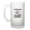 Verre À Bière J’peux Pas J’ai Thème Astral J'peux Pas Minimaliste | Chope Givrée En Verre Trempé 470 Ml À Anse Recto Verso | Apéro