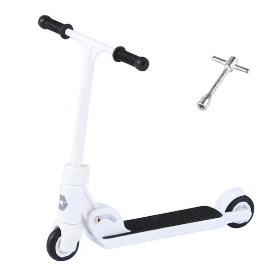 Mini Prstová Koloběžka Hračka s Nářadím Skládací Malá Dvoukolová Koloběžka s Brzdou Simulace Fingerboard Dekorace Dětská Vzdělávací Hračka