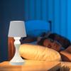 LED Cordless Table Lamp Iron Plastic Pleated Touch Control Stepless Dimmable USB Rechargeable Nightstand Lamp for Bedroom   Bar