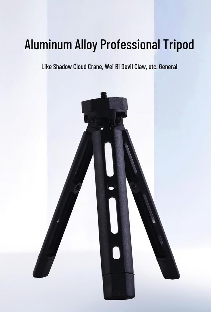 Adjustable Aluminum Camera Tripod: Four-Stage Portable Desktop & Mobile Phone Holder