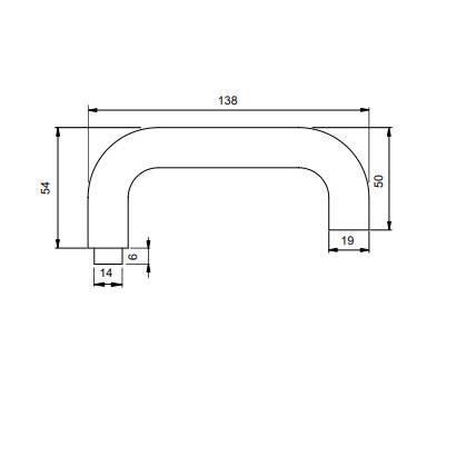 Emuca Poignées Pour Serrures De Porte En Verre Pour Intérieur, Modèle En U, Aluminium, Anodisé Mat
