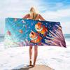 1 Stück Clownfisch Strandtuch Meeres-Tier-Print Unterwasser-Szene Schnelltrocknend Weiche Mikrofaser Badetuch Für Kinder Kindergeschenk