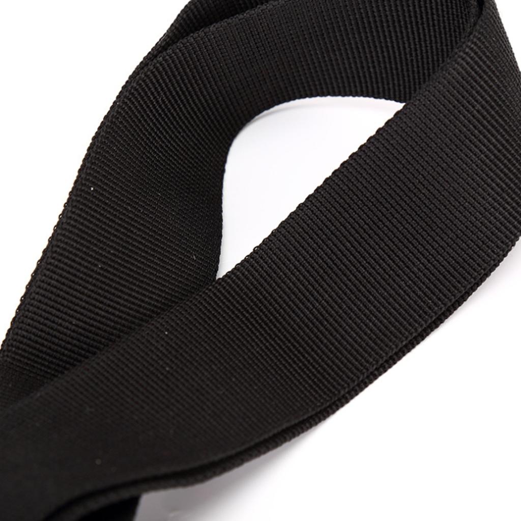 Black simple tactical belt, men's outdoor sports belt, mountaineering nylon plastic buckle D-shaped buckle outdoor belt