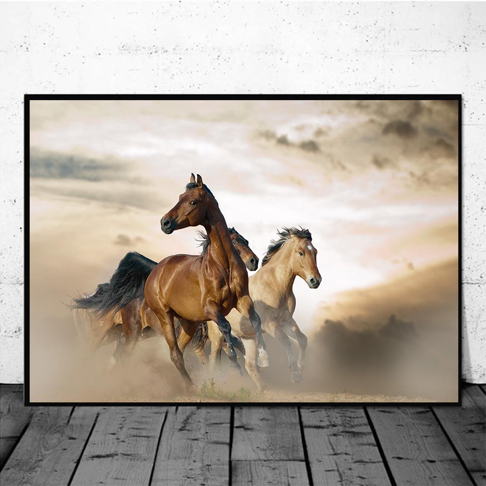 

Плакати Настінне Мистецтво Кінь Біжить Полотно Арт Принт Живопис Красиві Коні Картинки для Сучасного Домашнього Декору Вітальні 50x70cm