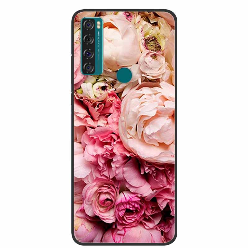 Case For TCL 20 SE Luxury Silicone TPU Soft Phone Cover For TCL 20 SE Case T671H 6.82" Funda Animal Capa Cute Shockproof Coque